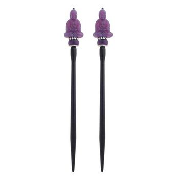 Mei Fa - Hairstyx - Budda Purple - Long Hairsticks - (Set of 2)