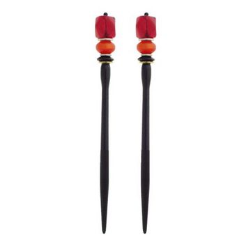 Mei Fa - Hairstyx - Hot - Short Hairsticks - (Set of 2)