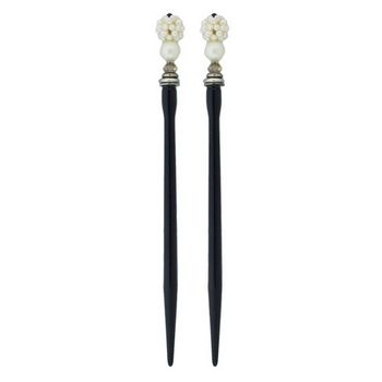 Mei Fa - Hairstyx - Snowflake - Long Hairsticks - (Set of 2)