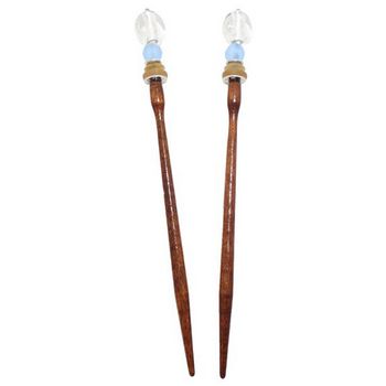 Mei Fa - Hairstyx - Blue Ice - Long Hairsticks - (Set of 2)