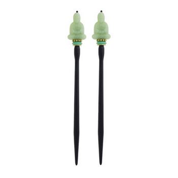 Mei Fa - Hairstyx - Budda Green - Long Hairsticks - (Set of 2)