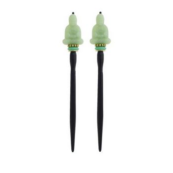 Mei Fa - Hairstyx - Budda Green - Short Hairsticks - (Set of 2)