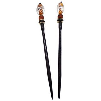 Mei Fa - Hairstyx - Carmelized - Long Hairsticks - (Set of 2)