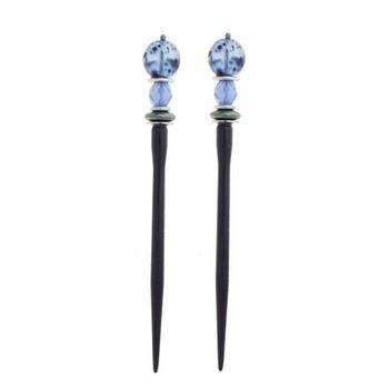 Mei Fa - Hairstyx - Glassy - Short Hairsticks - (Set of 2)