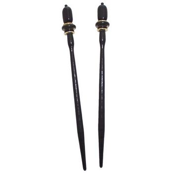 Mei Fa - Hairstyx - Jet - Long Hairsticks - (Set of 2)