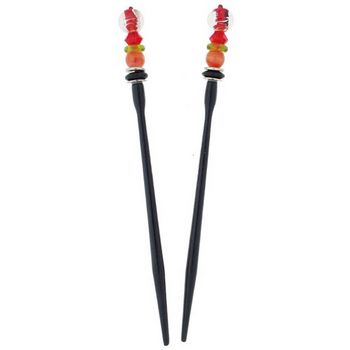 Mei Fa - Hairstyx - Skip Red - Long Hairsticks - (Set of 2)