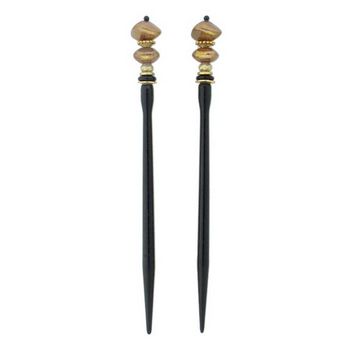 Mei Fa - Hairstyx - Ruffle - Long Hairsticks - (Set of 2)