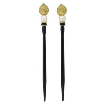 Mei Fa - Hairstyx - Vidalia Gold - Long Hairsticks - (Set of 2)