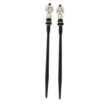 Mei Fa - Hairstyx - Vivace Silver - Long Hairsticks - (Set of 2)