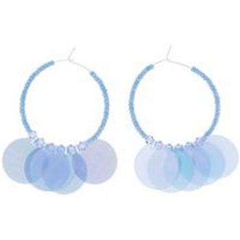 Michele Busch - Earrings - Set of Blue Paillettes, Beads & Swarovski