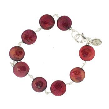 Michelle Roy - BIWA Pearl Bracelet - Deep Cherry (1)