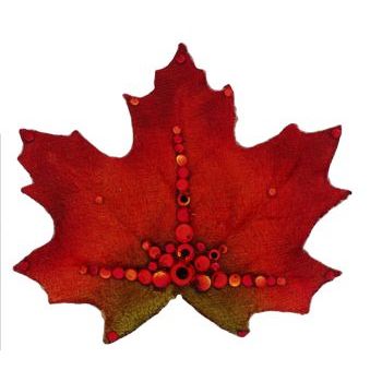 Michelle Roy - Small Velvet Leaf - Luscious Pumpkin (1)