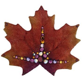 Michelle Roy - Small Velvet Leaf - Chocolate Brown (1)