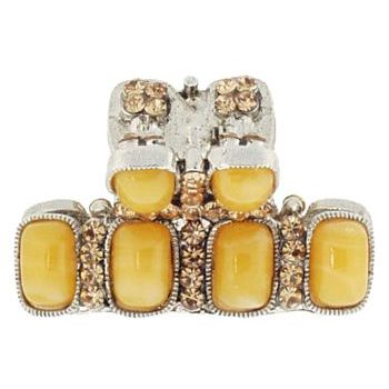 HB HairJewels - Hip Clips - Enamel & Crystal Jaws - Butterscotch (1)