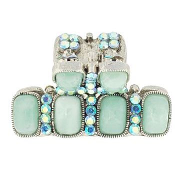 HB HairJewels - Hip Clips - Enamel & Crystal Jaws - Sea Foam (1)