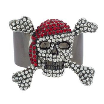 Hair Glove - Hair Ringz - Crystal Encrusted Pirate Skull (1)