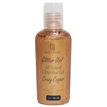 Pure & Basic - Glitter Up! - Glitter Hair Gel - Crazy Copper - 2 oz