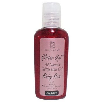 Pure & Basic - Glitter Up! - Glitter Hair Gel - Ruby Red - 2 oz