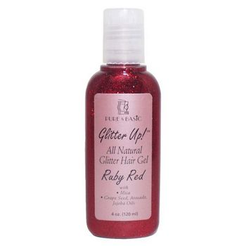 Pure & Basic - Glitter Up! - Glitter Hair Gel - Ruby Red - 4 oz