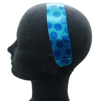 Rachel Weissman - Soft Headband - Polka Dots - Blue on Blue (1)