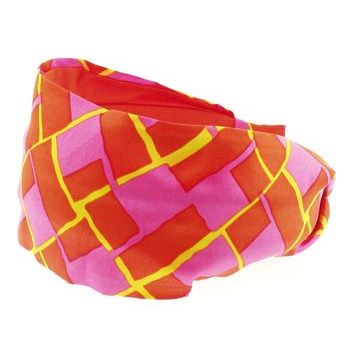 Rachel Weissman - Preppy Argile Thick Headband - Pink/Orange