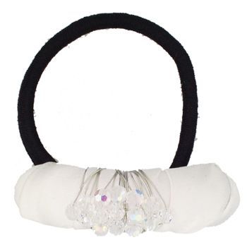 Renee Rivera - Silk Pony - White w/ Crystals (1)
