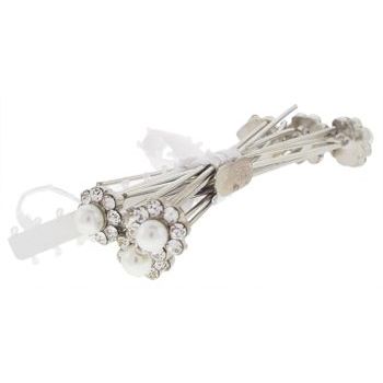 Renee Rivera - U-Pin w/Crystal Flower and Pearl (6)