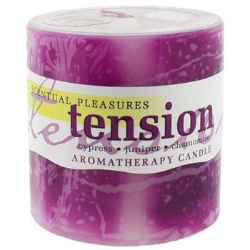 Crystal Candles - Scentual Pleasures 3inch Aromatherapy Candle - Tension