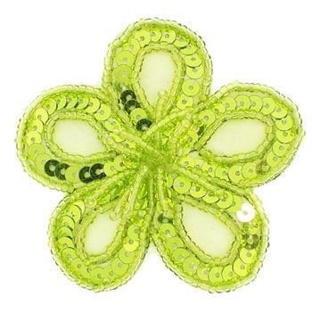 Medusa's Heirlooms - Sequined Flower Clamp - Key Lime (1)