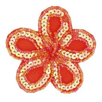 Medusa's Heirlooms - Sequined Flower Clamp - Orange (1)