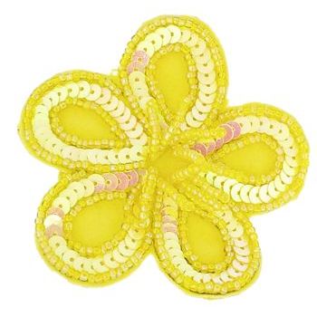 Medusa's Heirlooms - Sequined Flower Clamp - Lemon (1)