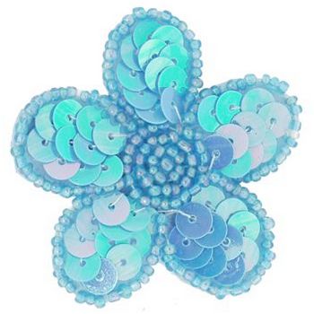 Medusa's Heirlooms - Sequined Flower Clamp - Aqua (1)