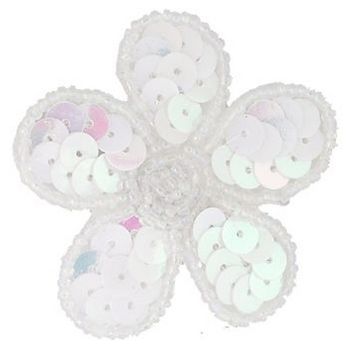 Medusa's Heirlooms - Sequined Flower Clamp - White (1)