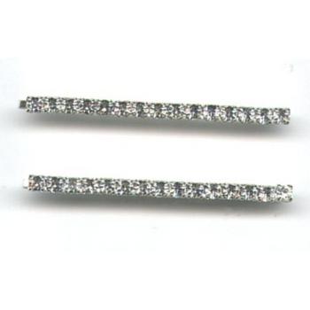 Austrian Crystal Silver Hairpins - Medium