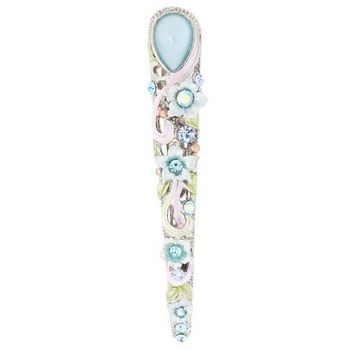 Medusa's Heirlooms - Small Moonstone Tong - Aqua Blue (1)