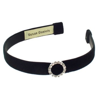 Susan Daniels - Headband - 5/8inch Velvet - Black w/Buckle(1)