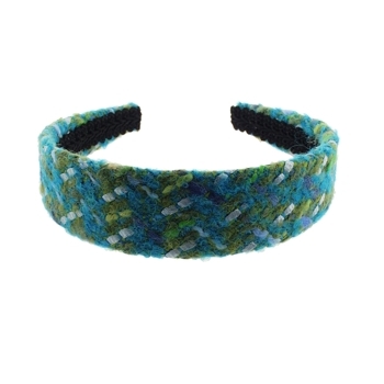 Susan Daniels - Headband - 1 1/4inch - Turquoise Blue Boucle (1)