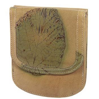 Taxi Wallets  - Novelty Prints - Leaves Tan