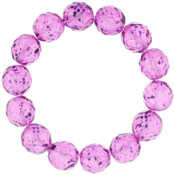 Yochi - Czech Glass Inspired Stretch Bracelet (1) Light Amethyst