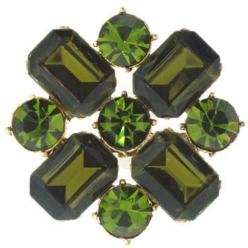 Yochi - Glamour Brooch Pin - Emerald Green (1)