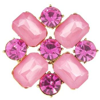 Yochi - Glamour Brooch Pin - Light & Dark Fuschsia (1)